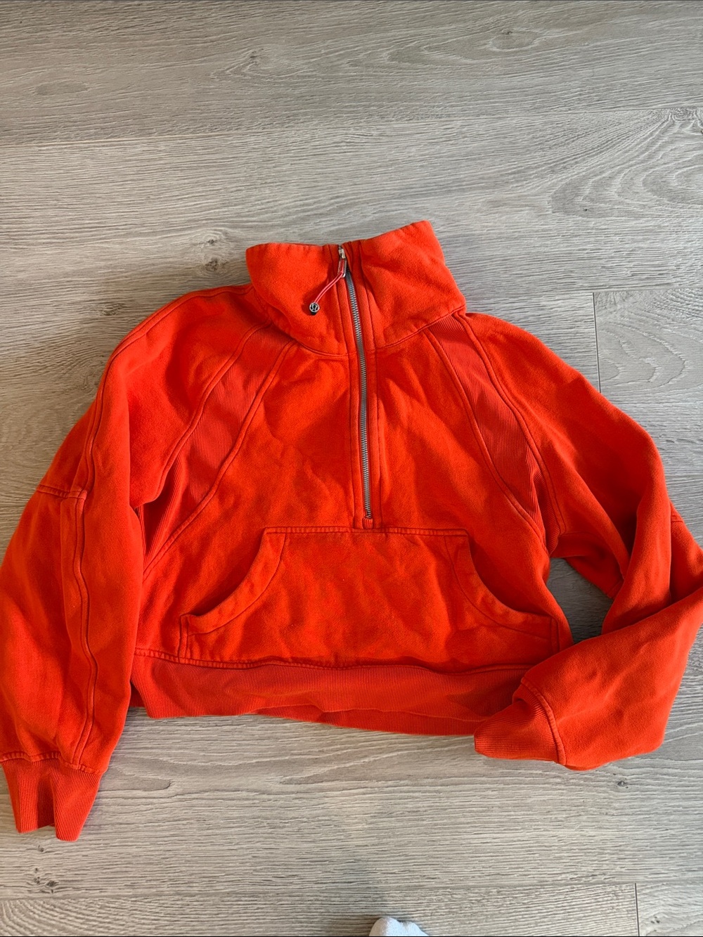 lululemon athletica Orange Half-Zip Funnel Neck Pullover (XS/S)